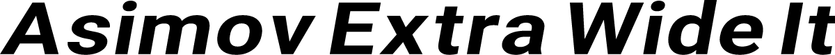Asimov Extra Wide Italic