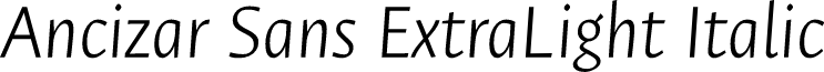 Ancizar Sans ExtraLight Italic