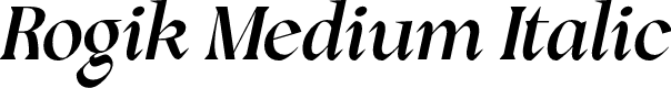 Rogik Medium Italic