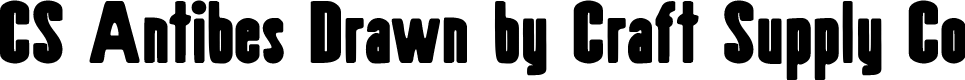 CSAntibesDrawn-Regular Demo