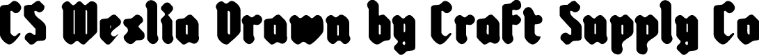 CSWesliaDrawn-Regular Demo