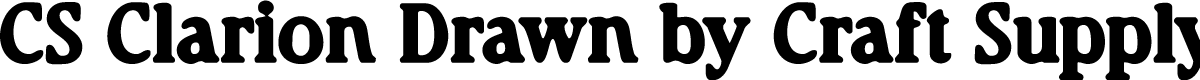 CSClarionDrawn-Regular Demo