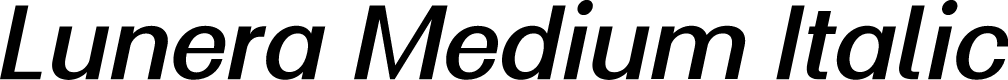 Lunera Medium Italic