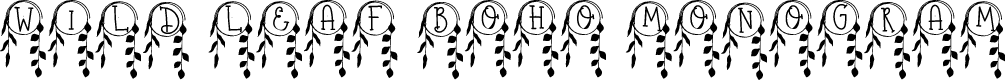 Wild Leaf Boho Monogram