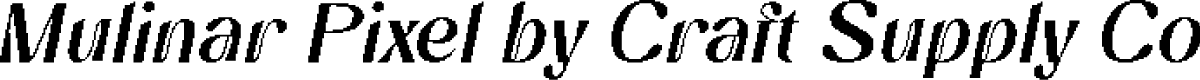 MulinarPixel-Regular Demo