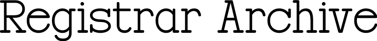 Registrar Archive
