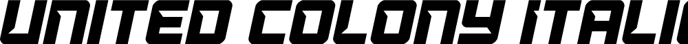 United Colony Italic