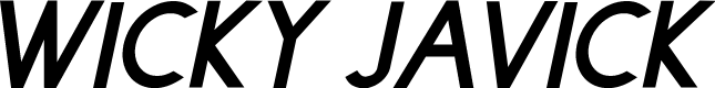 WICKY JAVICK Bold Italic