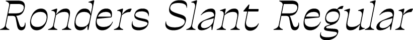 Ronders Slant Regular