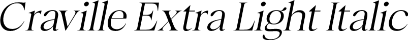 Craville Extra Light Italic