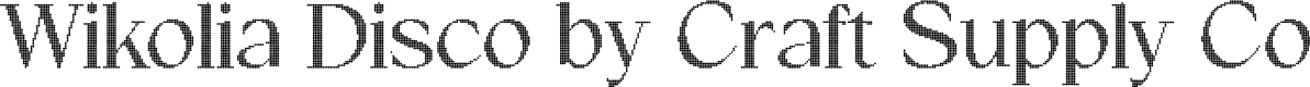 WikoliaDisco-Regular Demo