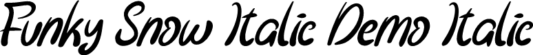 Funky Snow Italic Demo Italic