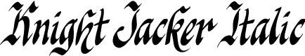 Knight Jacker Italic