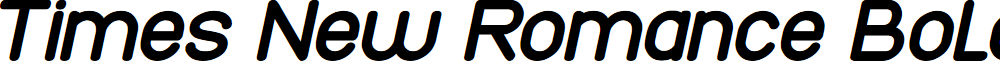Times New Romance Bold Italic