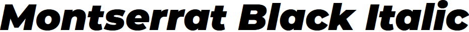 Montserrat Black Italic