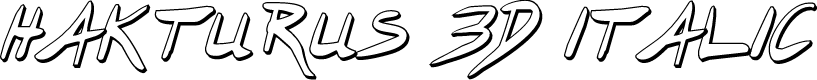 Hakturus 3D Italic