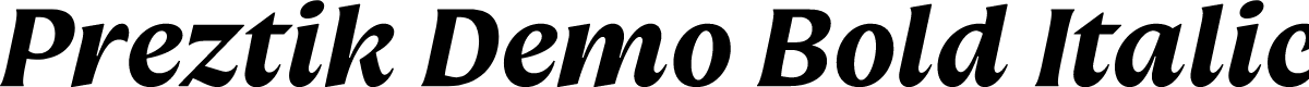 Preztik Demo Bold Italic