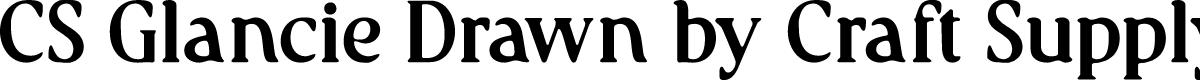 CSGlancieDrawn-Regular Demo
