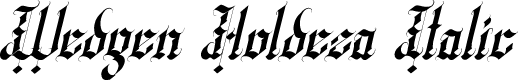 Wedgen Holdeza Italic