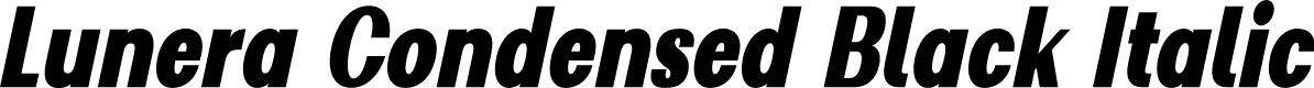 Lunera Condensed Black Italic