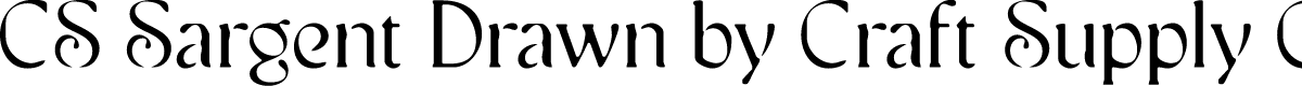 CSSargentDrawn-Regular Demo