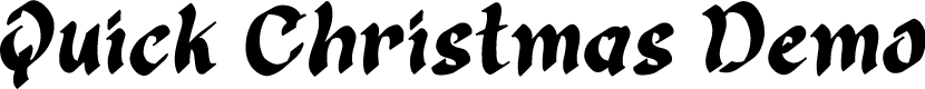 Quick Christmas Demo