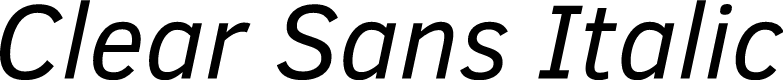 Clear Sans Italic
