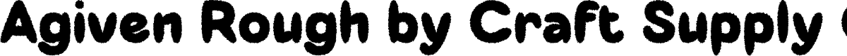 Agiven Rough Demo Regular