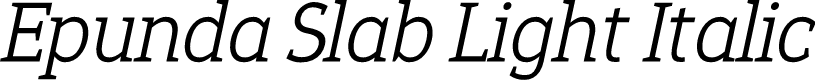 Epunda Slab Light Italic