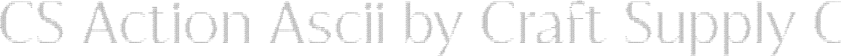 CS Action Ascii Font - Free Download