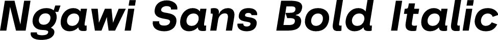 Ngawi Demo Bold Italic