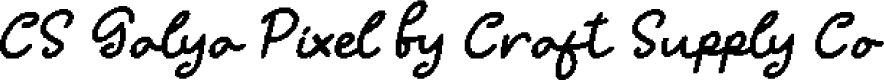 CS Galya Pixel Regular Demo