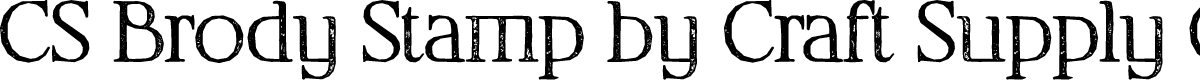 CS Brody Stamp Regular Demo