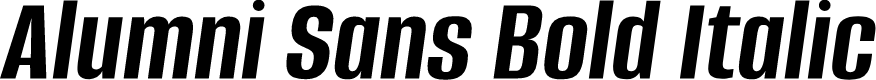 Alumni Sans Bold Italic