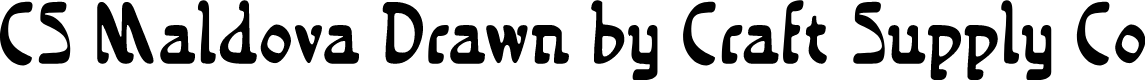 CSMaldovaDrawn-Regular Demo