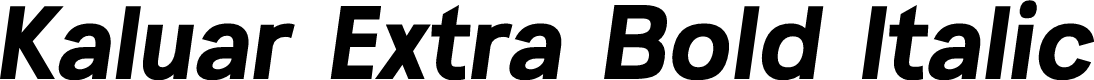 Kaluar Demo Extra Bold Italic