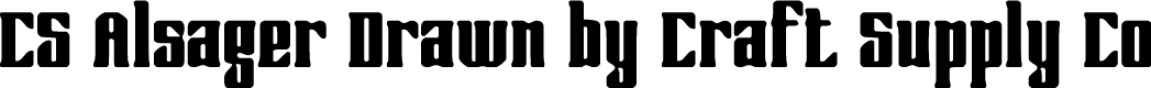 CSAlsagerDrawn-Regular Demo