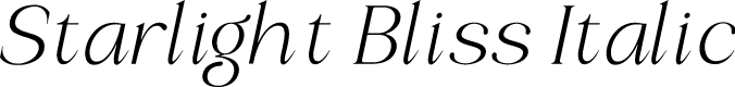 Starlight Bliss Italic