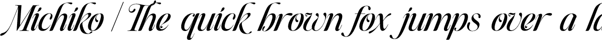 Michiko Personal Use Only Italic