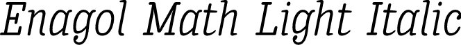 Enagol Math Light Italic