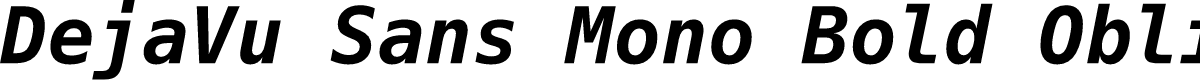 DejaVu Sans Mono Bold Oblique