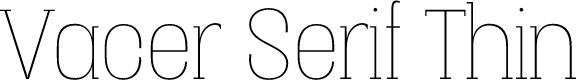 Vacer Serif Personal Thin