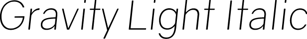 Gravity Light Italic