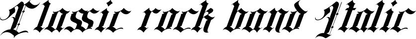 Classic rock band Italic