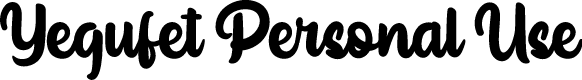 Yegufet Personal Use
