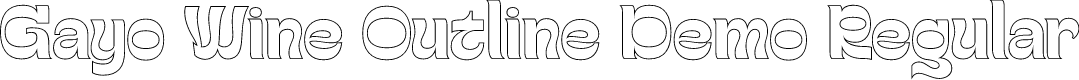 Gayo Wine Outline Demo Regular