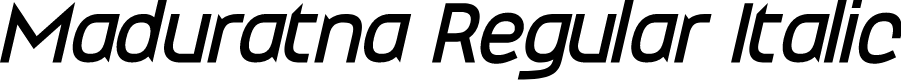 Maduratna Regular Italic