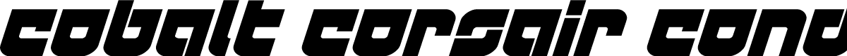 Cobalt Corsair Condensed Italic