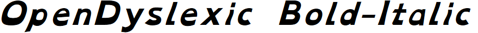 OpenDyslexic Bold-Italic