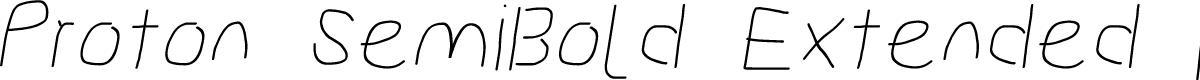 Proton SemiBold Extended Italic